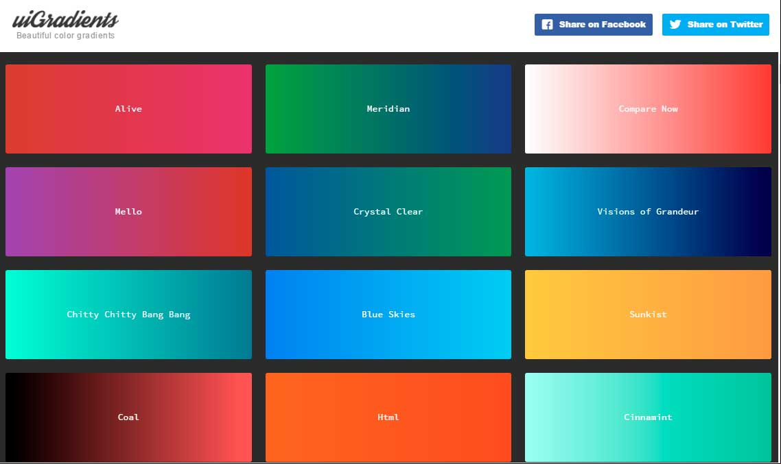 Uigradients Una coleccion de gradients