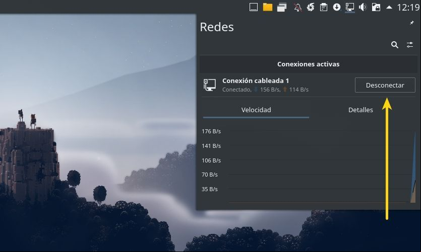 Conectar y desconectar redes en kde plasma